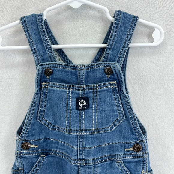 Oshkosh Baby B’gosh Overalls Sz 18 Months Blue Denim Elastic Cuffs Cotton Blend - Picture 3 of 8